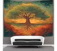 kaiyun The Roots of The Árbol de la vida Go Deep Into The Earth Algodon Sheets Curtains Tapices, Decoración De Pared Tapiz,para Dormitorio, Salón, Casa 130cmx150cm