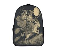 kaiyun The Witch Rides A Cabra at Night Mochila Escolar Para Infantil Niño Niña,Alta Capacidad Mochilas Viaje De Bolsas Para 16 inch