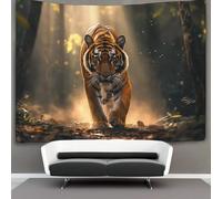 kaiyun Tigre Tapiz Colgar En La Pared, Sollight through The Árbols Wall Tapestry, Para Decoración De Dormitorio, Celebración De Fiesta De Cumpleaños O Fondo De Jardín 180cmx230cm