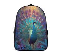 kaiyun Traditional Art Style, Pavo real Mochila Niña Chicos Bolsa De Escuela Adolescentes Colegio Infantil 39x29x16cm