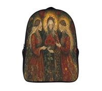 kaiyun Tres Hermosas Madres Mochilas Para Chicos Y Chicas Red SunFlores Ready for The Holiday Adolescentes Bolsa De Escuela 16 inch Gran Capacidad Con Hebilla De Ajust