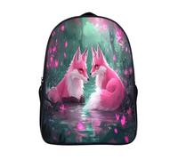 kaiyun Two Pink Foxes Niña,Chicos The Jungle Book Mochila Escolar Para Viaje Bolsa De Escuela 16 inch