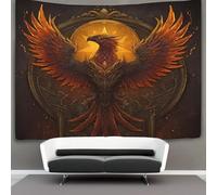 kaiyun Un fénix resurgiendo de las cenizas, el sol, Tapiz Para Colgar En La Pared,estético Decoración Del Hogar Para Sala De Estardormitorio 130cmx150cm