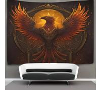 kaiyun Un fénix resurgiendo de las cenizas, el sol Tapiz Para Colgar En La Pared, Tapices Arte De Pared Estético Decoración Del Hogar Para Sala De Estar Dormitorio 180cmx230cm