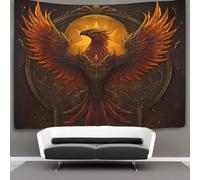 kaiyun Un fénix resurgiendo de las cenizas, el sol Tapiz Para Colgar En La Pared, Tapices Decoración Para Sala De Estar Dormitorio 70cmx100cm