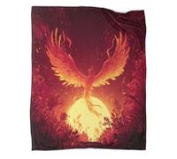 kaiyun Un fénix resurgiendo de Las Cenizas, un Sol Dorado Blanket Sofa Throw 3D Impreso Es Suave Y Cómodo Al Tacto,Adecuado para Que Toda La Familia Se Mantenga Abrigada 60x80inch(150x200cm)