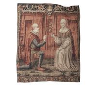 kaiyun Un Hombre en penitencia Túnicas de Rodillas en la Edad Media Colchas Patchwork,Suaves Y Cálidas Mantas De Franela Estampada para Casa Y Camping 80x90inch(200x230cm)