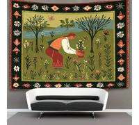 kaiyun Un hombre plantando flores en un campo verde Decoraciones Tapiz Impresión 3D Manta De Pared Póster Ideal Como Decoración De Habitación, Salón Y Dormitorio 150cmx200cm