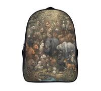 kaiyun Varios mamíferos en un mundo de fantasía Niños, Niñas Y Adolescentes, Bolsa De Escuela Ligera Para Portátil, Mochila Informal 39x29x16cm