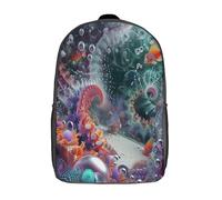kaiyun Vida MarinaMochila Escolar Para Niños Gran Capacidad UnderMar Wonders En 3D Para EstudiHormigaes De Primaria Y Secundaria De 17inch