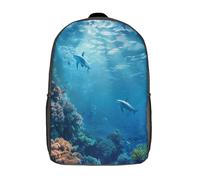 kaiyun Vida MarinaMochila |UnderMar Wonders | Bolsa Escolar Unisex Para Niños Pequeños 17inch