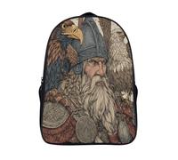 kaiyun Vikingos y águilas Mochilas Escolar,3D Impreso,Bolsas De Niños Estudiantes De Primaria Y Secundaria 16 inch