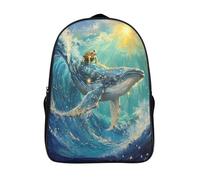 kaiyun Whale Mochilas Escolar,3D Happy Little Turtle Impreso,Bolsas De Niños Estudiantes De Primaria Y Secundaria 16 inch