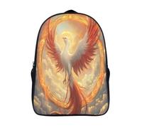 kaiyun White Phoenix Mochilas Hombre Chicas Golden Halo Bolsas Para Trabajo,viaje,diario,escolar Y Escolares De Gran Capacidad 16 inch