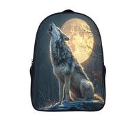 kaiyun Wolves HBúhoing at The Luna Mochila Escolar Para Niños Gran Capacidad En 3D Para Estudiantes De Primaria Y Secundaria De 16 inch