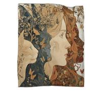 kaiyun Woman and A Gato Silhouette Manta Suave Y Cómoda Impresa En 3D Colcha Patchwork Adolescente Y Adultos Estampada Adecuada para Cama Y Sofá 40x50inch(100x130cm)
