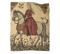 kaiyun Women on Caballos Blanket Sofa Throw 3D Impreso Arte Medieval Es Suave Y Cómodo Al Tacto,Adecuado para Que Toda La Familia Se Mantenga Abrigada 80x90inch(200x230cm)