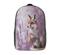 kaiyun Zorro entre lavanda Estilo de arte de vida silvestre Mochilas Escolares Adolescentes Para Escuela Intermedia Niño Y Niñas Bolsas Escolares 17inch