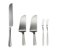 Kaiyzo 5 Piezas Juego de Pala Para Pasteles y Corta Pasteles de Acero Inoxidable Conjunto de Divisore Fetta di Torta Incluye Tenedores Postre para Bodas, Cumpleaños, Restaurante, Fiestas y Eventos
