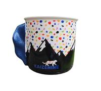 KAIZENINE Taza de Escalada en Roca, Regalo de Fuerza de Dedo para Escalador, Taza de Café Con Agarre Hecho a Mano, Mango Que No Se Caerá, Azul
