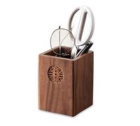 Kaizuca Bolígrafo De Madera, Bolígrafo Cuadrado, Caja De Almacenamiento De Escritorio, Nogal Negro, Hecho a Mano, Adecuado Para Papelería, Cepillo De Maquillaje, Escritorio, Oficina