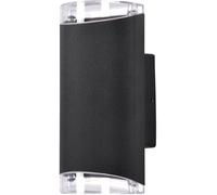 Kaja Prima lámpara de pared para exteriores 2x28 W negro K-8204