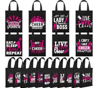 Kajaia 24 bolsas de regalo para fiesta de bolos con asas reutilizables para bolas de bolos, bolsas de regalo no tejidas para fiestas, decoración de fiesta de bolos, suministros de fiesta de cumpleaños