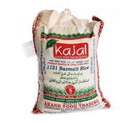 Kajal Premium Arroz Basmati 1 x 5kg - Arroz premium de grano largo, aromático y esponjoso, ideal para platos tradicionales sin gluten, vegano, rico en nutrientes