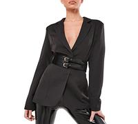 Kajeer Cinturón elástico de cintura ancha para mujer, cinturones vintage para mujer, cinturón elástico ancho para vestidos, Negro, Large