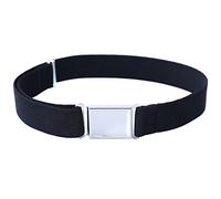 Kajeer Cinturón magnético ajustable para niños pequeños - Cinturón elástico grande con hebilla magnética fácil para niños de 2 a 15 años(Negro)