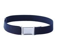 Kajeer Cinturón magnético ajustable para niños pequeños - Cinturón elástico grande con hebilla magnética fácil para niños de 2 a 15 años (Azul marino)