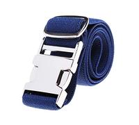 Kajeer Cinturón para pantalones con hebilla elástica para niños - Cinturón elástico con hebilla de aleación de zinc Cinturón ajustable para niños y niñas (Azul marino)
