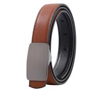 Kajeer Cinturón Reversible para Niños - Cinturón de Cuero para Niños Negro y Marrón Cinturón de PU para Niñas con Hebilla Extraíble para Pantalones de Uniforme Escolar