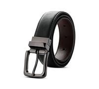 Kajeer Cinturón Reversible para Niños - Cinturón Infantil Negro y Marrón para el Uniforme Escolar Jeans, 30mm de Ancho Cinturón de Cuero de PU