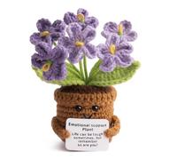 Kajfjad Flor de ganchillo, Life is Tough But So Are You, regalo inspirador con tarjeta para agradecimiento y aliento a profesores, mamá, amiga o compañero de trabajo