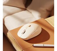 Kajfjad Ratón inalámbrico, Bluetooth y mouse ergonómico silencioso de 2.4 G con 1600 DPI, mouse óptico portátil para computadora portátil y uso en oficina, té con leche