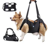 KAJILE Arnés de Elevación/Transporte para Perros,Arnés de Apoyo y Rehabilitación para Ancianos,Discapacitados,Iesiones Articulares,Artritis,Negro,L