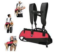 KAJILE Mochila Transportadora de Perro,Arnés Multifuncional,Bolso para Mascotas,Salida Diaria,Rojo,L