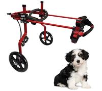 KAJILE Silla de Ruedas ajustanble de 2 Ruedas para Perros Pequeños,Tamaño S-1 RARA La Rehabilitación de Las Patas traseras,se Ajustan a la Altura 22-27cm,Ancho 17.5-22.5cm,Longitud 18-25cm