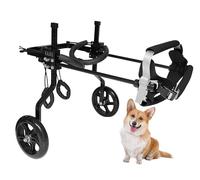 KAJILE Silla Ruedas Perros, Rehabilitación Patas Traseras,Negro,S-1