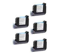 KAKAK 1/3/5 Piezas 2588+ 2588+(M) Cartucho de Tinta solvente sin cifrado for Impresora portátil 600 dpi Fecha 12,7 mm Codificador de inyección de Tinta para Texto Código de Barras(White,5pcs)