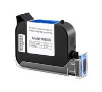 KAKAK Cartucho de Impresora de inyección de Tinta portátil, Tinta Negra solvente a Prueba de Agua de Secado rápido de 12,7mm, 1/2/3/5 Piezas para Texto, código de Barras, Fecha, Hora, etc.(2PCS)