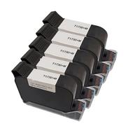 KAKAK Cartuchos de Tinta Originales 1730M de 12,7 mm, tintas Negras solventes Resistentes al Agua for impresoras de inyección de Tinta. para Texto Código de Barras(5PCS)