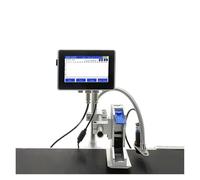 KAKAK Impresora de inyección de Tinta en línea, Boquilla de 12,7mm con Pantalla táctil de 4,3 Pulgadas, Cartucho de Tinta de 42ML for Texto/Fecha para Diversos Materiales(12.7mm-Without Ink)