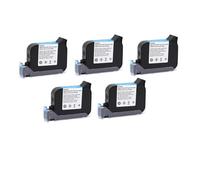 KAKAK Impresora de inyección de Tinta portátil de 12,7 mm, 2588 números de Fecha, Fecha de caducidad, Logotipo, código QR, código de Lote para Texto Código de Barras(Only 5pcs Black Ink)