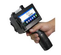 KAKAK Impresora de inyección de Tinta portátil E15-1 de 25,4 mm con Texto, código de Barras QR, Imagen, número de Lote, Logotipo, Fecha de caducidad para Texto Código de Barras(with 2 Ink)