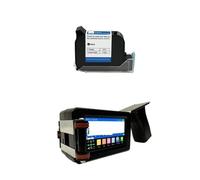 KAKAK Impresora de inyección de Tinta térmica 1760PLUS-3 de 12,7 mm for Placas, portátil, con Texto, código de Barras QR, número de Lote para Texto Código de Barras(with 1 Ink)