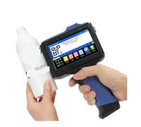 KAKAK Impresora portátil 1790PLUS de 12,7 mm, Impresora de inyección de Tinta portátil, máquina de impresión de Texto, código de Barras QR para Texto Código de Barras(with 2 Ink)