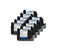 KAKAK Tinta Negra solvente Impermeable de Secado rápido del Cartucho de Impresora de Chorro de Tinta del PDA de la economía de 12,7m m para Texto, código de Barras, Fecha, Hora, etc.(10PCS)
