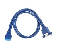 KAKAKE Cable de Extensión de 20 Pines a USB 3.0 Blindaje de Doble Capa Diseño único de par Trenzado Cable de Extensión de 5 Mbps 20P a USB para Carcasa de Disco Duro, Materiales OFC